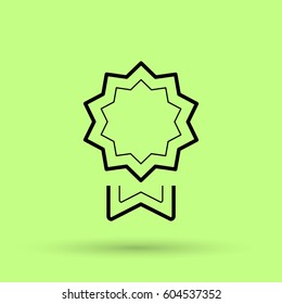 medal isolated minimal icon. trophy line vector icon for websites and mobile minimalistic flat design.