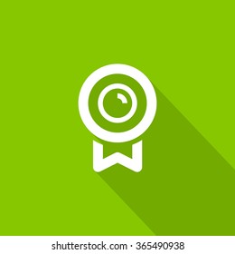 Medal isolated minimal single flat linear icon for application and info-graphic. Award line vector icon for websites and mobile minimalistic flat design.