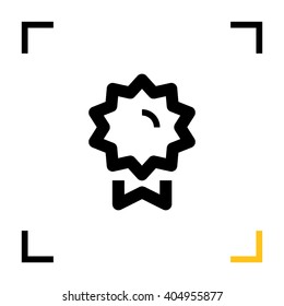 Medal isolated minimal single flat linear icon for application and info-graphic. Award line vector icon for websites and mobile minimalistic flat design.
