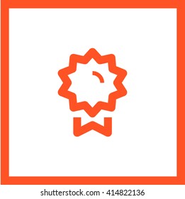 Medal isolated minimal single flat linear icon for application and info-graphic. Award line vector icon for websites and mobile minimalistic flat design.