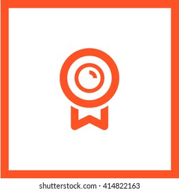 Medal isolated minimal single flat linear icon for application and info-graphic. Award line vector icon for websites and mobile minimalistic flat design.