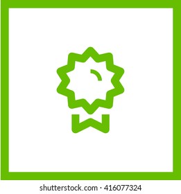Medal isolated minimal single flat linear icon for application and info-graphic. Award line vector icon for websites and mobile minimalistic flat design.