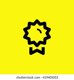 Medal isolated minimal single flat linear icon for application and info-graphic. Award line vector icon for websites and mobile minimalistic flat design.