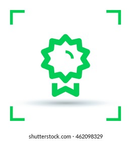 Medal isolated minimal single flat linear icon for application and info-graphic. Award line vector icon for websites and mobile minimalistic flat design.