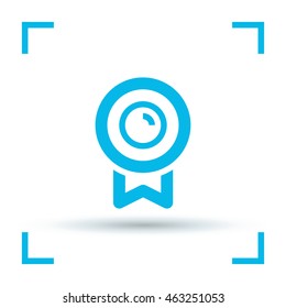 Medal isolated minimal single flat linear icon for application and info-graphic. Award line vector icon for websites and mobile minimalistic flat design.