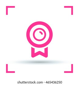 Medal isolated minimal single flat linear icon for application and info-graphic. Award line vector icon for websites and mobile minimalistic flat design.