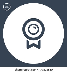 Medal isolated minimal single flat linear icon for application and info-graphic. Award line vector icon for websites and mobile minimalistic flat design.
