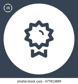 Medal isolated minimal single flat linear icon for application and info-graphic. Award line vector icon for websites and mobile minimalistic flat design.