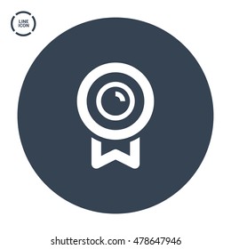 Medal isolated minimal single flat linear icon for application and info-graphic. Award line vector icon for websites and mobile minimalistic flat design.