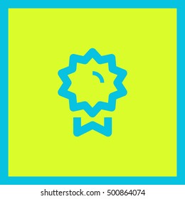 Medal isolated minimal single flat linear icon for application and info-graphic. Award line vector icon for websites and mobile minimalistic flat design.
