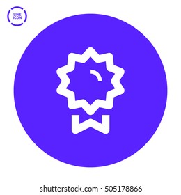 Medal isolated minimal single flat linear icon for application and info-graphic. Award line vector icon for websites and mobile minimalistic flat design.