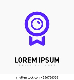 Medal isolated minimal single flat linear icon for application and info-graphic. Award line vector icon for websites and mobile minimalistic flat design.