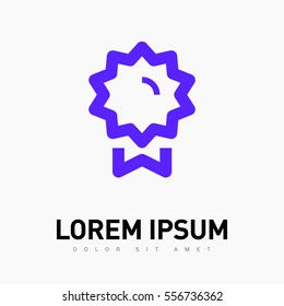 Medal isolated minimal single flat linear icon for application and info-graphic. Award line vector icon for websites and mobile minimalistic flat design.