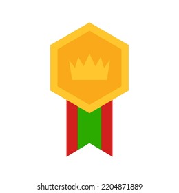 Medalla aislada de fondo blanco