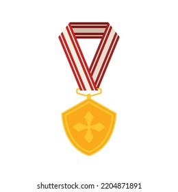 Medalla aislada de fondo blanco