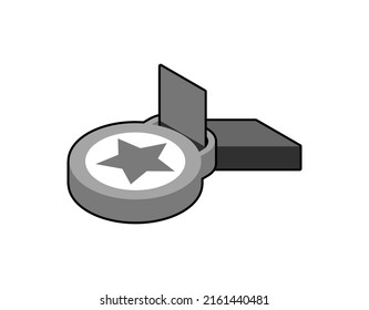 Icono de diseño isométrico de Medal. Ilustración web de vectores. 3.ª colorida concepción