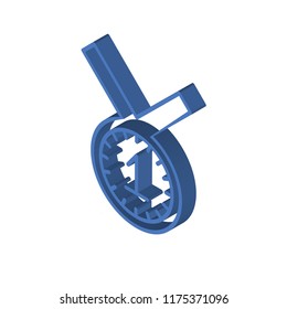 Medal isometric left top view 3D icon