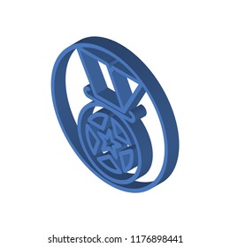Medal isometric left top view 3D icon