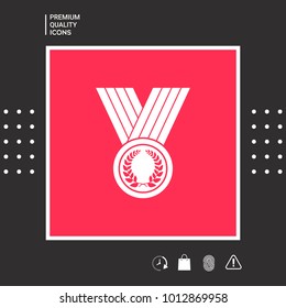 Medal with Laurel wreath, icon