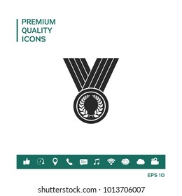 Medal with Laurel wreath, icon