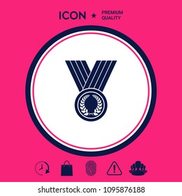 Medal with Laurel wreath, icon