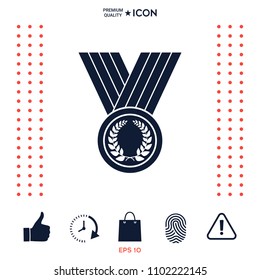Medal with Laurel wreath, icon