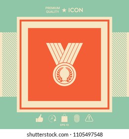 Medal with Laurel wreath, icon
