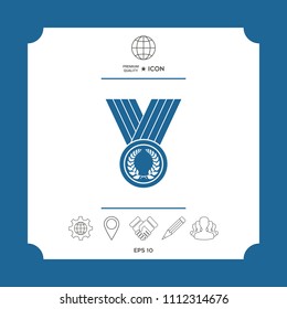 Medal with Laurel wreath, icon