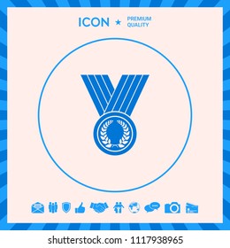 Medal with Laurel wreath, icon