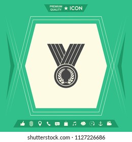 Medal with Laurel wreath, icon