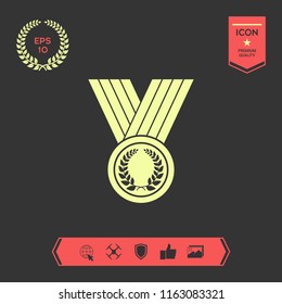 Medal with Laurel wreath, icon