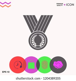 Medal with Laurel wreath, icon