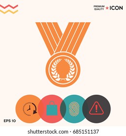 Medal with Laurel wreath, icon