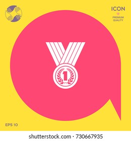 Medal with Laurel wreath. Icon