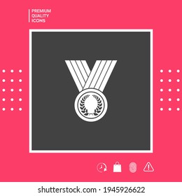 Medal with Laurel wreath, icon, elements for your design