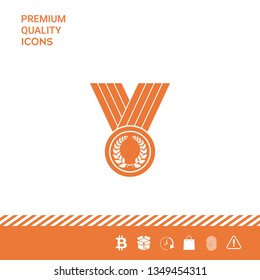 Medal with Laurel wreath, icon. Graphic elements for your design