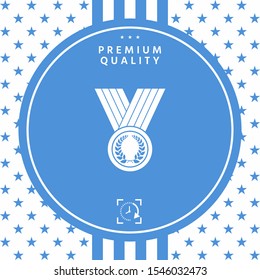 Medal with Laurel wreath, icon. Graphic elements for your design