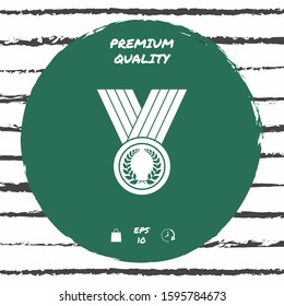 Medal with Laurel wreath, icon. Graphic elements for your design