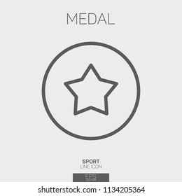 Medal line icon