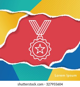 medal line icon