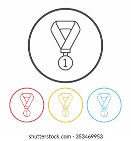 medal line icon