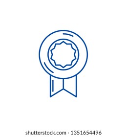 Medal line icon concept. Medal flat  vector symbol, sign, outline illustration.