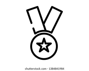 medal line icon. Element of medal icon for mobile concept and web apps. Thin line medal icon can be used for web and mobile - Vector