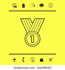 Medal line Icon . Graphic elements for your design