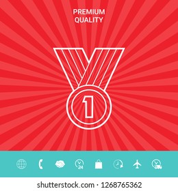 Medal line Icon . Graphic elements for your design
