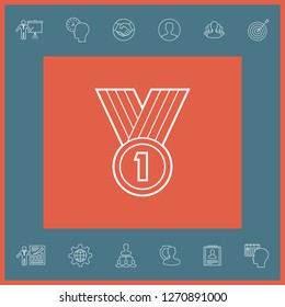 Medal line Icon . Graphic elements for your design