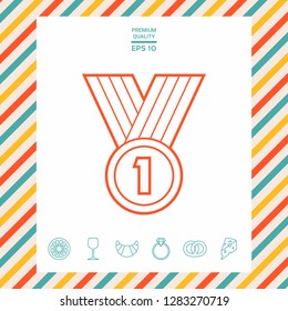 Medal line Icon . Graphic elements for your design