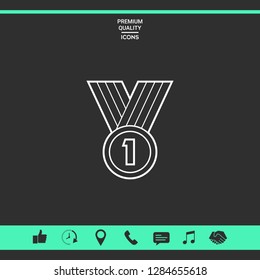 Medal line Icon . Graphic elements for your design