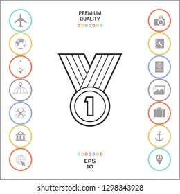 Medal line Icon . Graphic elements for your design