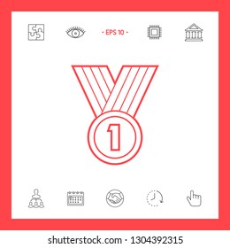 Medal line Icon . Graphic elements for your design
